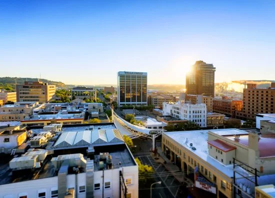View over downtown Billings, Montana
